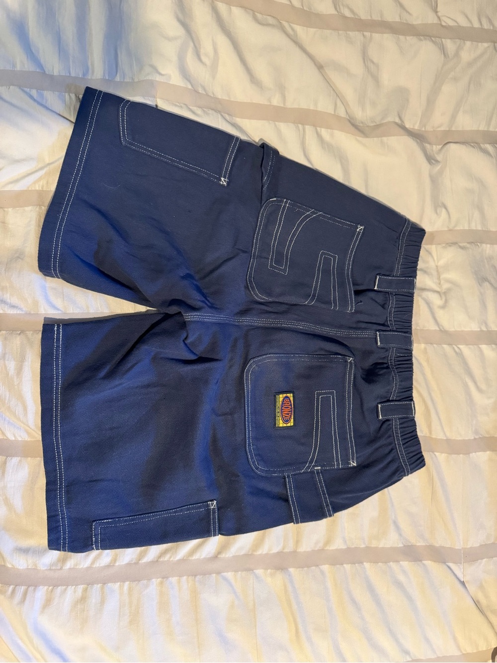 Dickies Navy Blue Work Shorts with White Stitching